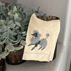 Vintage Poodle Hand Towel